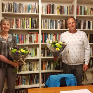 Tineke Cnossen-Attema en Andries van Netten namen op 5 oktober 2020 afscheid als bestuursleden van Dorpsbelangen Gaastmeer